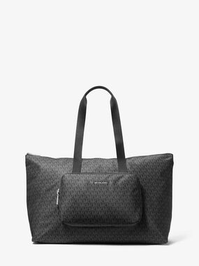 Tanner Large Printed Signature Logo Reversible Packable Tote Bag